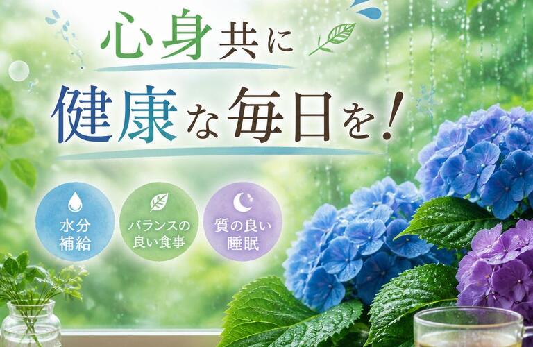 梅雨を乗り越え、心身共に健康な毎日を！