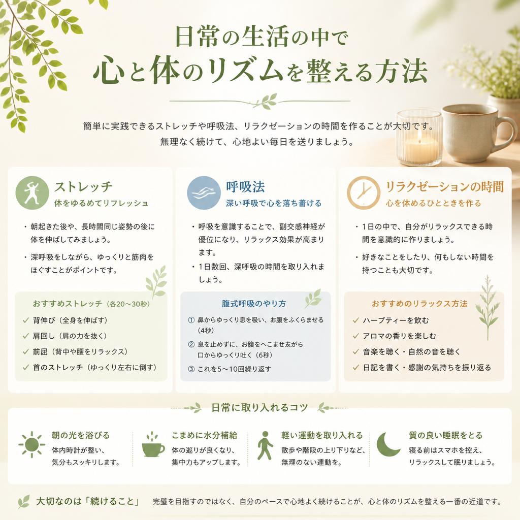 心と体のリズムを整える